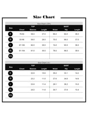 Fashion Knit Hearts Crop Tops Skirt Sets