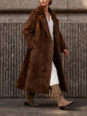 Fashion Warm Faux Fur Long Coat