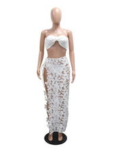 Sexy Lace Cropped Chest Top Cover-Up Skirt Sets