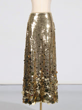 Elegant Sequin High Waist Evening Skirt