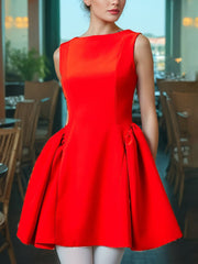Fashion Sleeveless Backless A-Line Mini Dress