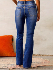 High Waist Butt Lift Slim Fit Flare Pants Jeans