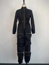 Zipper Jumpsuit Casual Cargo Pants
