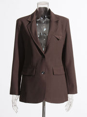 Fashion Single-breasted Loose Slim Blazer