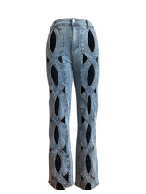 Vintage Cutout Hollow Out Criss Cross Jeans