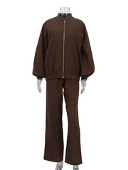 Fashion Long Sleeve Loose Casual 3 Pieces Set