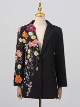 Fashion Floral Beaded Embroidery Blazer