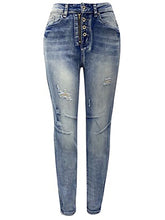 Retro Zipper Elastic Slim Jeans