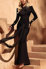 Elegant Lace-up Ribbon Party Night Club Dress