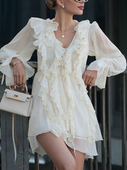 Romance Ruffle Chiffon Dress