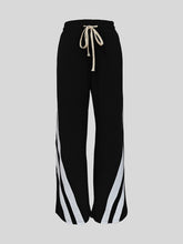 Casual Drawstring Striped Straight Sweatpants Joggers