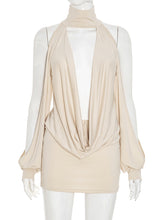 Sexy Hollow Out Deep V Slim Package Hip Dress