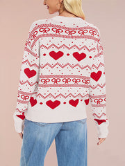 Casual Round Neck Long Sleeve Knit Sweater