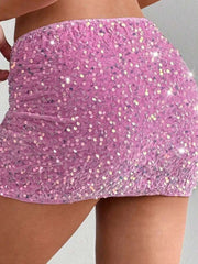 Sexy Shimmery Sequin Mini Skirt