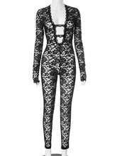 Sexy Lace See Through Nightclub Jumpsuit