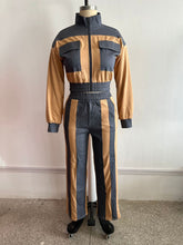 Fashion Denim Patchwork Pocket Top and Pants Set