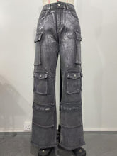 Fashion Shine Bright Metallic Cargo Pants