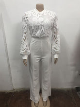 Elegant Jacquard See through Jumpsuit