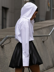 Casual Loose Hooded Shirt