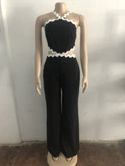 Fashion Backless Lace-up Wide Leg Jumpsuit