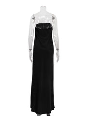 Fashion Strapless Sleeveless Loose Maxi Dress