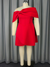 Off Shoulder Bow Top Tulip Hem Evening Party Dress