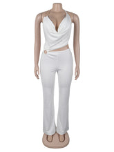 Elegant Bandage elastic Hollow Out Halter Jumpsuit