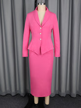 Fashion Slim Blazer Package Hip Skirt Two Piece Suit