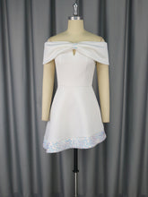 Elegant Off Shoulder Sequin Slim Party Dress