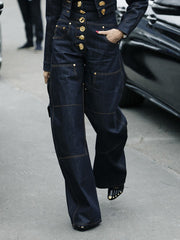 Fashion High Waist Wide Leg Jeans