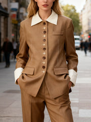 Vintage Long Sleeve Button Down Blazer