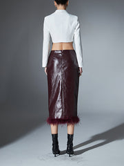 Fashion Cropped Patchwork Flower Blazer