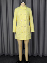 Fashion Jacquard Double-breasted Blazer Mini Dress