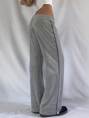 Casual Drawstring Baggy Straight Sweatpants