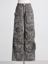 Fashion Cargo Camouflage Pants Wide Leg Jeans