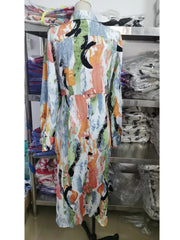Fashion Print Slim Shirt Dress
