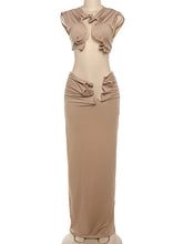 Irregular Tops Long Ruffles Skirts Solid Elastic Sets