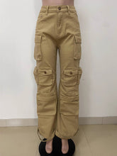 Casual Streetwear Multi-Pocket Straight Cargo Jeans