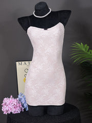 Sexy Spaghetti Strap Lace Edge Bodycon Dress