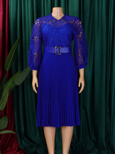 Fashion Lace Crochet Hollowed Out Midi Dress