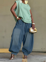 Casual High Waist Baggy Oversize Denim Jeans