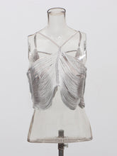 Fashion Fringe Halter Neck Crop Top