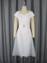 Elegant Mesh Patchwork Party Dress With Waist Belt