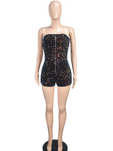 Strapless Sequin Nightclub Bodycon Romper