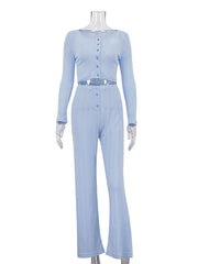 Casual Crop Top And Trousers Home Clothes