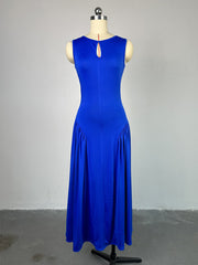 Solid Color Sleeveless Tank Dress