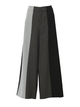 Fashion Colorblock Patchwork Wide Leg Pants