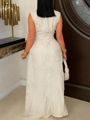 Sexy Sleeveless Lace-up Top And Pants Two Piece Set