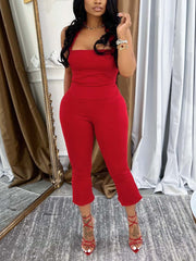 Fashion Halter Vest And Trousers Casual Set