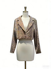 Fashion Leopard Print Cropped Blazer Top